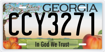 GA license plate CCY3271