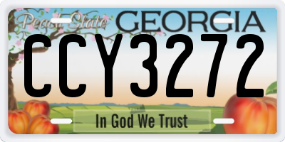 GA license plate CCY3272