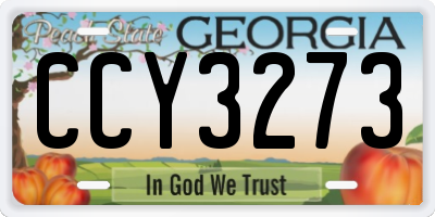 GA license plate CCY3273