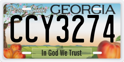 GA license plate CCY3274