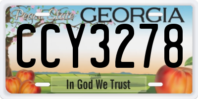 GA license plate CCY3278