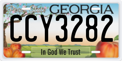 GA license plate CCY3282