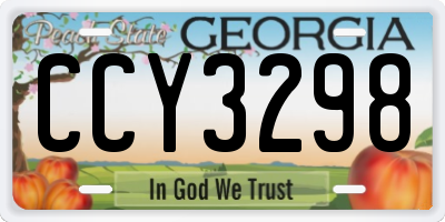 GA license plate CCY3298
