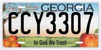 GA license plate CCY3307