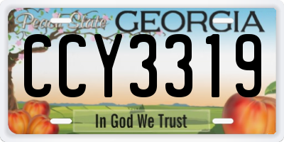 GA license plate CCY3319