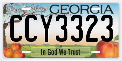 GA license plate CCY3323
