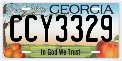 GA license plate CCY3329