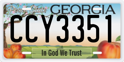 GA license plate CCY3351