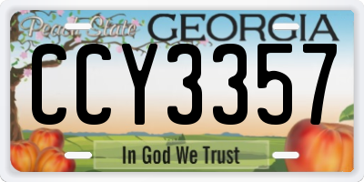 GA license plate CCY3357