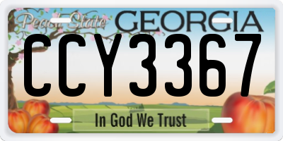GA license plate CCY3367