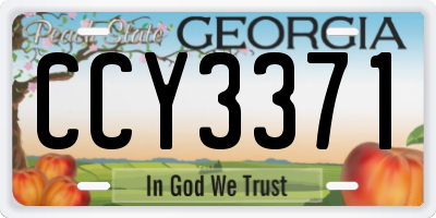GA license plate CCY3371