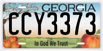 GA license plate CCY3373