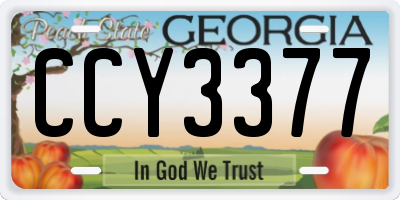 GA license plate CCY3377
