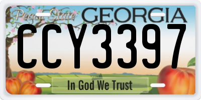 GA license plate CCY3397
