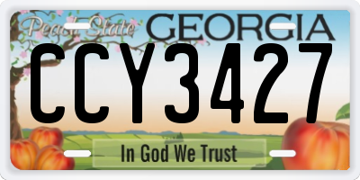 GA license plate CCY3427