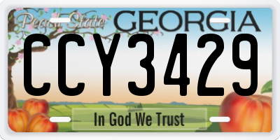 GA license plate CCY3429