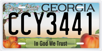 GA license plate CCY3441
