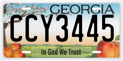 GA license plate CCY3445