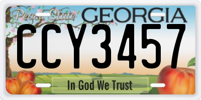 GA license plate CCY3457