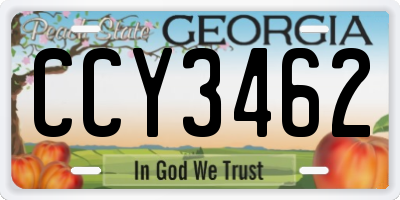 GA license plate CCY3462