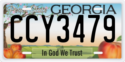 GA license plate CCY3479