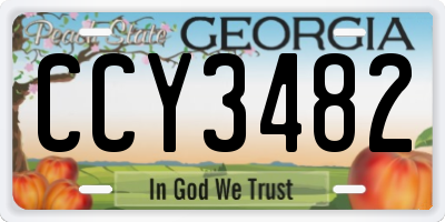 GA license plate CCY3482