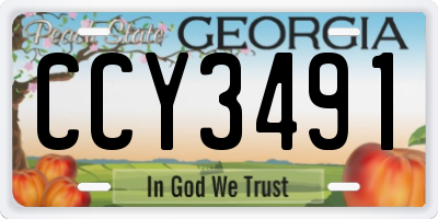 GA license plate CCY3491