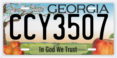 GA license plate CCY3507