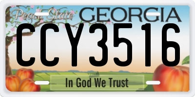 GA license plate CCY3516