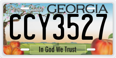 GA license plate CCY3527