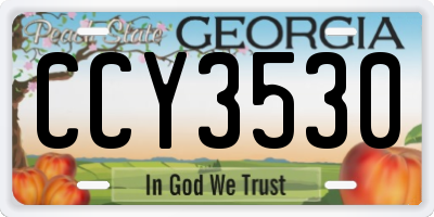 GA license plate CCY3530