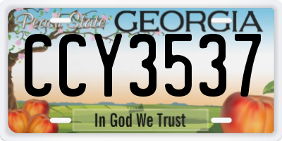 GA license plate CCY3537