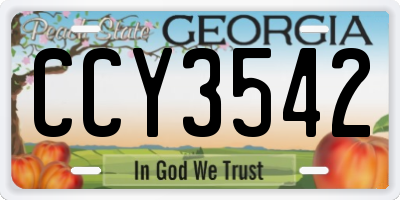 GA license plate CCY3542
