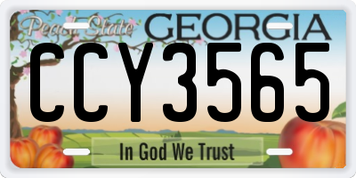 GA license plate CCY3565