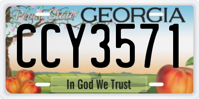 GA license plate CCY3571