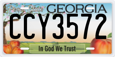 GA license plate CCY3572