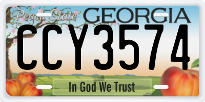 GA license plate CCY3574
