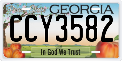 GA license plate CCY3582