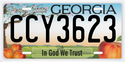 GA license plate CCY3623