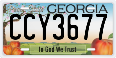 GA license plate CCY3677