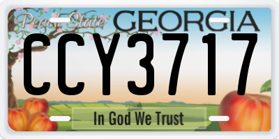 GA license plate CCY3717