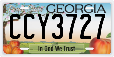 GA license plate CCY3727