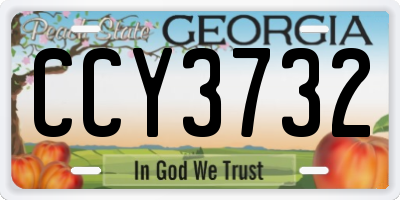 GA license plate CCY3732