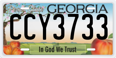 GA license plate CCY3733