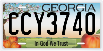 GA license plate CCY3740