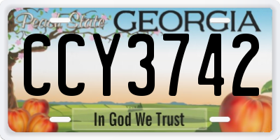 GA license plate CCY3742