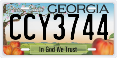 GA license plate CCY3744