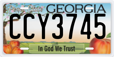GA license plate CCY3745