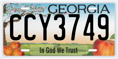 GA license plate CCY3749