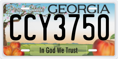 GA license plate CCY3750